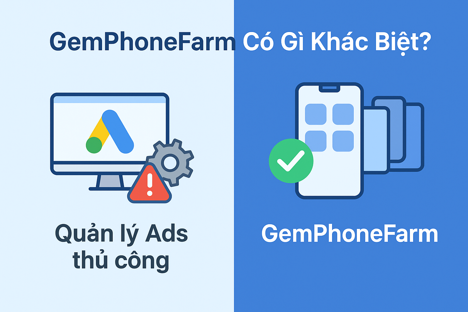 GemPhoneFarm Có Gì Khác Biệt Khi Nuôi Nhiều Tài Khoản Google Ads?