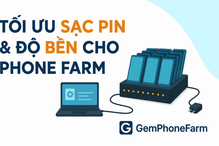 Tối Ưu Sạc Pin và Độ Bền Cho Phone Farm – Bí Quyết Tiết Kiệm Chi Phí